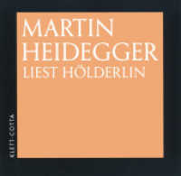 Martin Heidegger liest Hölderlin， Audio-CD : 50 Min.