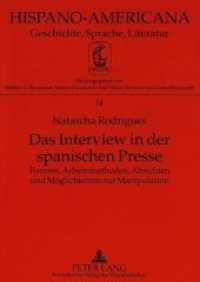 Das Interview in der spanischen Presse : Formen, Arbeitsmethoden, Absichten und Möglichkeiten zur Manipulation. Dissertationsschrift (Hispano-Americana .14) （Neuausg. 1996. 246 S.）