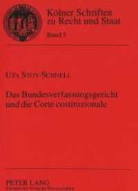Das Bundesverfassungsgericht und die Corte costituzionale : Ein Vergleich der Verfassungsgerichtsbarkeiten in Deutschland und Italien. Dissertationsschrift (K&ouml;lner Schriften zu Recht und Staat .5) （Neuausg. 1998. XVIII, 261 S. 210 mm）