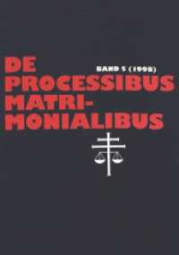 De processibus matrimonialibus : Fachzeitschrift zu Fragen des kanonischen Ehe- und Prozeßrechtes, Band 5 (1998) (De Processibus Matrimonialibus .5) （1999. 464 S. 20.3 cm）