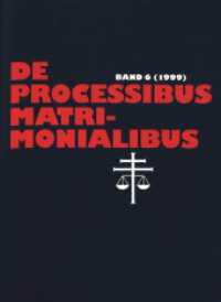 De processibus matrimonialibus : Fachzeitschrift zu Fragen des kanonischen Ehe- und Prozeßrechtes, Band 6 (1999) (De Processibus Matrimonialibus .6) （1999. 496 S.）