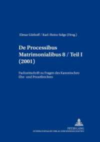 De processibus matrimonialibus : Fachzeitschrift zu Fragen des Kanonischen Ehe- und Prozeßrechtes, Band 8 / Teil I (2001) (De Processibus Matrimonialibus .8) （2016. 586 S. 1 Abb. 203 mm）