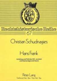 Hans Frank : Aufstieg und Fall des NS-Juristen und Generalgouverneurs. Masterarbeit (Rechtshistorische Reihe .67) （Neuausg. 1988. 168 S. 210 mm）