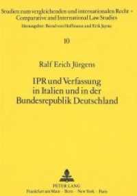 IPR und Verfassung in Italien und in der Bundesrepublik Deutschland : Dissertationsschrift (Studien zum vergleichenden und internationalen Recht / Comparative and International Law Studies .10) （Neuausg. 1990. 276 S. 210 mm）