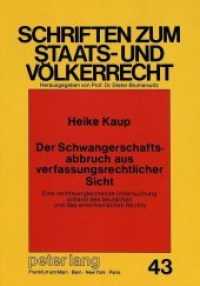 Der Schwangerschaftsabbruch aus verfassungsrechtlicher Sicht : Eine rechtsvergleichende Untersuchung anhand des deutschen und des amerikanischen Rechts. Dissertationsschrift (Schriften zum Staats- und Völkerrecht .43) （Neuausg. 1991. XXVIII, 257 S. 210 mm）