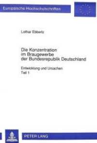 Die Konzentration im Braugewerbe der Bundesrepublik Deutschland : Entwicklung und Ursachen. Dissertationsschrift (Europäische Hochschulschriften / European University Studies/Publications Universitaires Européenne .12) （Neuausg. 1992. 884 S. 210 mm）