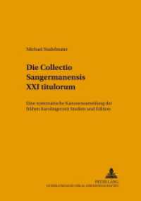 Die Collectio Sangermanensis XXI titulorum : Eine systematische Kanonessammlung der frühen Karolingerzeit- Studien und Edition. Dissertationsschrift. (Freiburger Beiträge zur mittelalterlichen Geschichte .16) （2004. XXVIII, 376 S. 21 cm）