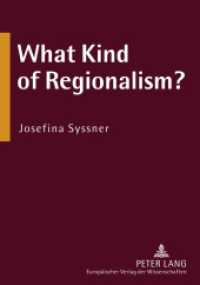 北欧辺境地帯における地域主義と地域構築<br>What Kind of Regionalism? : Regionalism and Region Building in Northern European Peripheries. Dissertationsschrift （2006. 244 S. 210 mm）