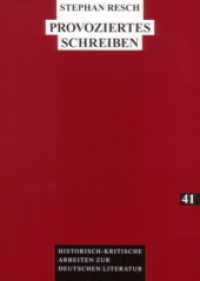 Provoziertes Schreiben : Drogen in der deutschsprachigen Literatur seit 1945. Dissertationsschrift. (Historisch-kritische Arbeiten zur deutschen Literatur .41) （2007. 400 S. 21 cm）