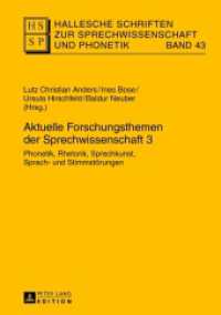 Aktuelle Forschungsthemen der Sprechwissenschaft 3 : Phonetik, Rhetorik, Sprechkunst, Sprach- und Stimmstoerungen (Hallesche Schriften Zur Sprechwissenschaft Und Phonetik)