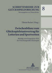 Zwischenbilanz zum Glücksspielstaatsvertrag für Lotterien und Sportwetten : Beiträge zum Symposium 2010 der Forschungsstelle Glücksspiel (Schriftenreihe zur Glücksspielforschung .8) （2012. XVI, 211 S. 210 mm）