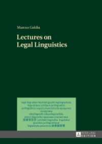 Lectures on Legal Linguistics （2017. 610 S. 210 mm）