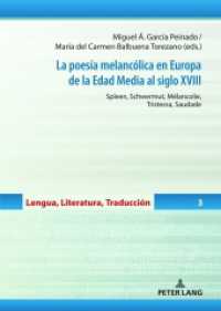 La poesía melancólica en Europa de la Edad Media al siglo XVIII : Spleen, Schwermut, Mélancolie, Tristessa, Saudade (Lengua, Literatura, Traducción 3) （2023. 288 S. 210 mm）