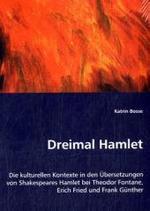Dreimal Hamlet : Die kulturellen Kontexte in den Übersetzungen von Shakespeares Hamlet bei Theodor Fontane, Erich Fried und Frank Günther （2008. 60 S. 220 mm）