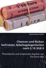 Chancen und Risiken befristeter Arbeitsgelegenheiten nach    16 SGB II : Theoretische und Empirische Aspekte von Ein-Euro-Jobs （2008. 96 S. 220 mm）