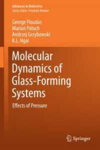 Molecular Dynamics of Glassforming Systems : Effects of Pressure (Advances in Dielectrics)