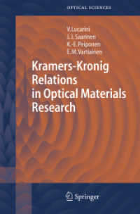 Kramers-kronig Relations in Optical Materials Research (Springer Series in Optical Sciences)