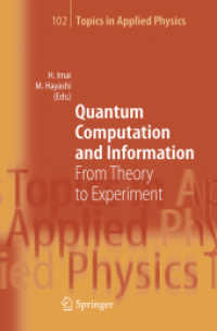 Quantum Computation and Information : From Theory to Experiment (Topics in Applied Physics)
