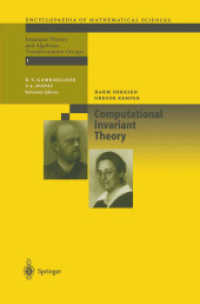 Computational Invariant Theory (Encyclopaedia of Mathematical Sciences)