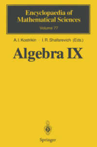 Algebra IX : Finite Groups of Lie Type. Finite-dimensional Division Algebras (Encyclopaedia of Mathematical Sciences)