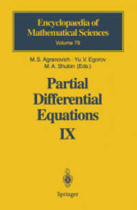 Partial Differential Equations IX : Elliptic Boundary Value Problems (Encyclopaedia of Mathematical Sciences 79)