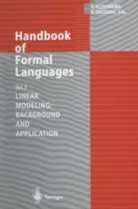 Handbook of Formal Languages : Linear Modeling- Background and Application 〈2〉