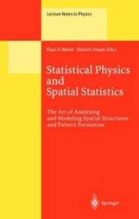 Statistical Physics and Spatial Statistics : The Art of Analyzing and Modeling Spatial Structures and Pattern Formation (Lecture Notes in Physics 554)