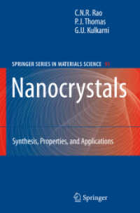 Nanocrystals : Synthesis, Properties and Applications (Springer Series in Materials Science)