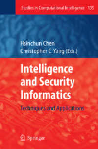 Intelligence and Security Informatics : Techniques and Applications (Studies in Computational Intelligence)