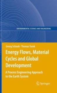 Energy Flows, Material Cycles and Global Development : A Process Engineering Approach to the Earth System (Environmental Science and Engineering)