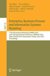 Enterprise, Business-Process and Information Systems Modeling (Lecture Notes in Business Information Processing) 〈Vol. 50〉