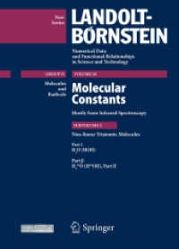 Landolt-Börnstein, Numerical Data and Functional Relationships in Science and Technology. H2O (HOH), Part beta Pt.1 : Beta. Molecular constants mostly from Infrared Spectroscopy Subvolume C: Nonlinear Triatomic Molecules （2012. 500 p.）