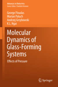 Molecular Dynamics of Glass-Forming Systems : Effects of Pressure (Advances in Dielectrics)