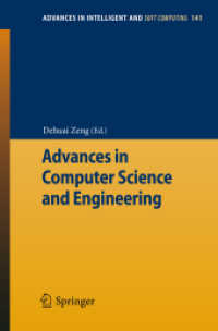 Advances in Computer Science and Engineering (Advances in Intelligent and Soft Computing .141) （2012. 2012. 800 S. 235 mm）