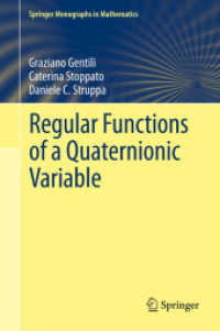 Regular Functions of a Quaternionic Variable (Springer Monographs in Mathematics)