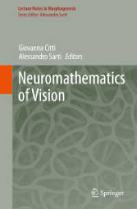視覚の神経数学<br>Neuromathematics of Vision (Lecture Notes in Morphogenesis) （2013. 290 S. 50 SW-Abb., 30 Farbabb. 235 mm）
