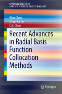 Recent Advances in Radial Basis Function Collocation Methods (Springerbriefs in Applied Sciences and Technology)