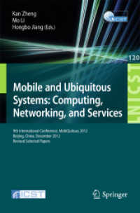 Mobile and Ubiquitous Systems: Computing, Networking, and Services : 9th International Conference, MOBIQUITOUS 2012, Beijing, China, December 12-14, 2012. Revised Selected Papers (Lecture Notes of the Institute for Computer Sciences, Social Informati