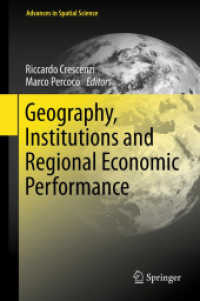 Geography, Institutions and Regional Economic Performance (Advances in Spatial Science) （2013）