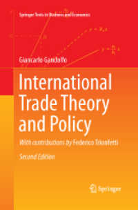 International Trade Theory and Policy (Springer Texts in Business and Economics) （2ND）