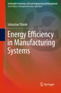 Energy Efficiency in Manufacturing Systems (Sustainable Production, Life Cycle Engineering and Management) （2012）