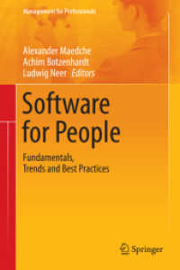 Software for People : Fundamentals, Trends and Best Practices (Management for Professionals) （2012）