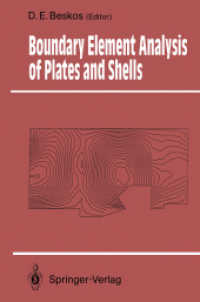 Boundary Element Analysis of Plates and Shells (Springer Series in Computational Mechanics) （Reprint）