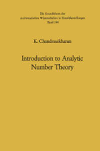 Introduction to Analytic Number Theory (Grundlehren Der Mathematischen Wissenschaften) （Reprint）