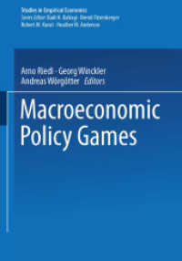 Macroeconomic Policy Games (Studies in Empirical Economics)