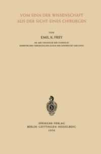 Vom Sinn Der Wissenschaft Aus Der Sicht Eines Chirurgen : Einleitender Vortrag Gehalten Auf Der 75; Tagung Der Deutschen Gesellschaft Fr Chirurgie in （Reprint）