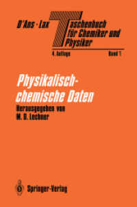 Taschenbuch für Chemiker und Physiker : Band I Physikalisch-chemische Daten