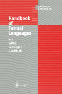 Handbook of Formal Languages : Volume 1 Word, Language, Grammar