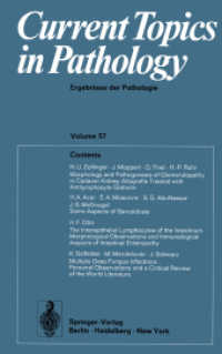 Current Topics in Pathology / Ergebnisse Der Pathologie (Current Topics in Pathology) （Reprint）