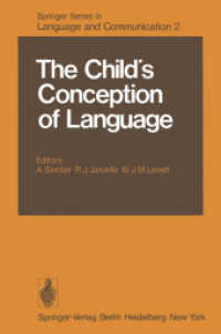 The Child S Conception of Language (Springer Series in Language and Communication) 〈2〉